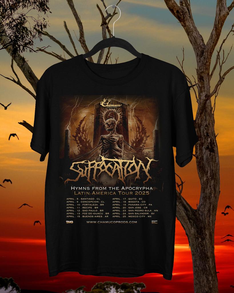 New Popular SUFFOCATION Tour 2025 Gift For Fans S to 5XL Black T-shirt