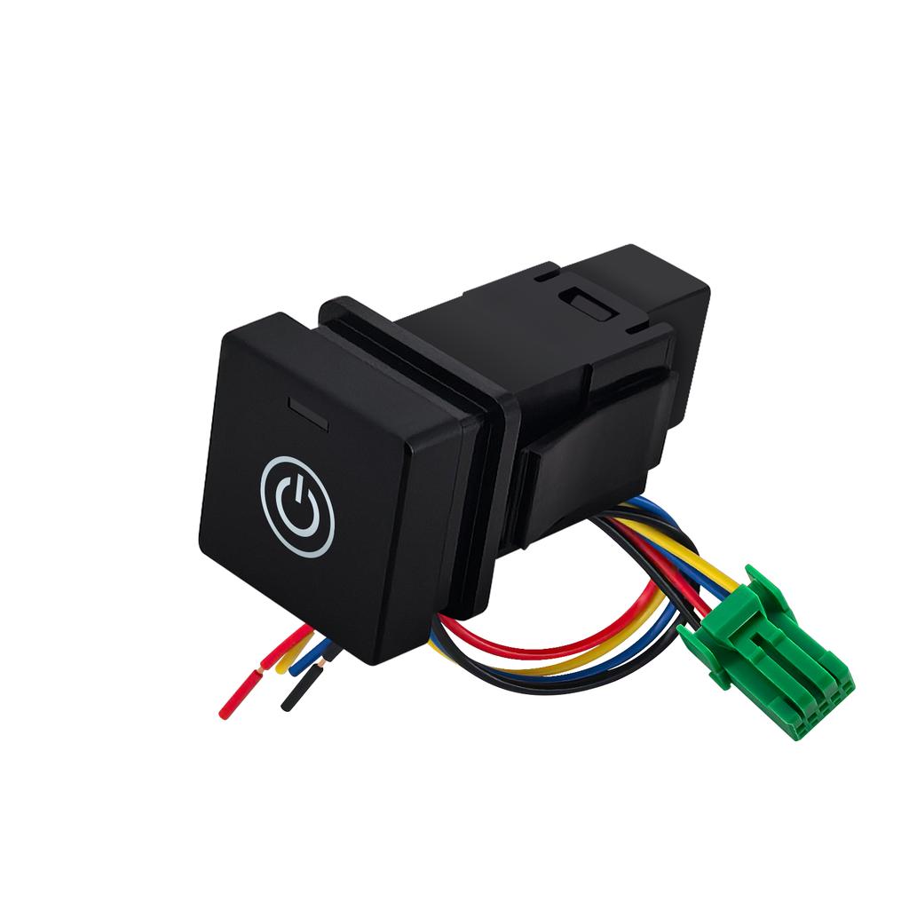 12V Car Push Switch Blue Led Light Bar On-Off Button for Isuzu MU-X (07/2021-up) D-Max/Mazda BT50 (October 2020+) Switch Gear