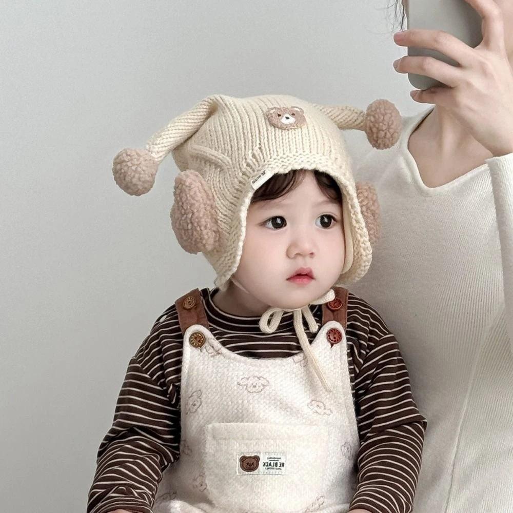 Cute Winter Baby Crochet Hat Cold-Resistant Kids Ear Protection Hat Winter Season