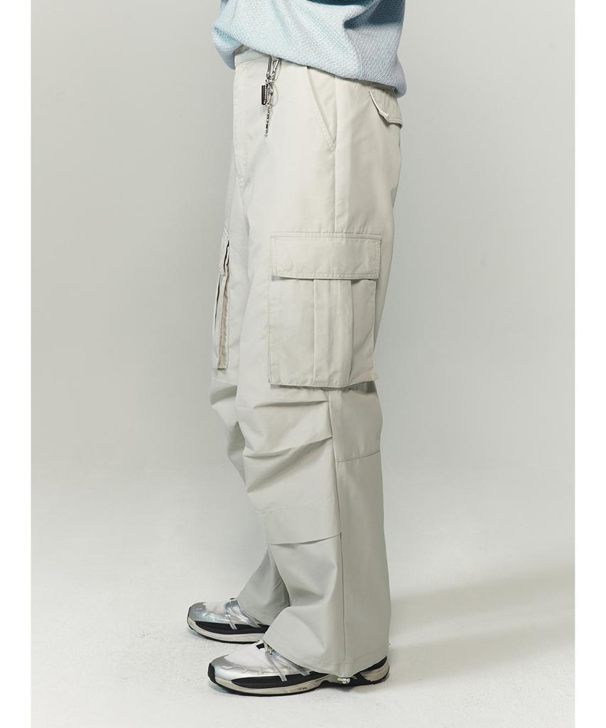 INTEMPOMOOD Fw Combat Pocket Cargo Pants_Light Grey
