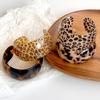 Temperament Resin Bangle Fashionable Leopard Print Cuff Bangles Creative Exaggerated Bracelet Gift