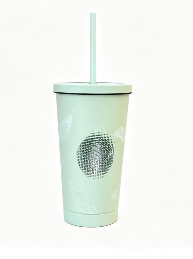 Starbucks Mint Straw Tumbler, Aesthetic Cold‑Keeping Travel Cup for Iced Coffee & Drinks less