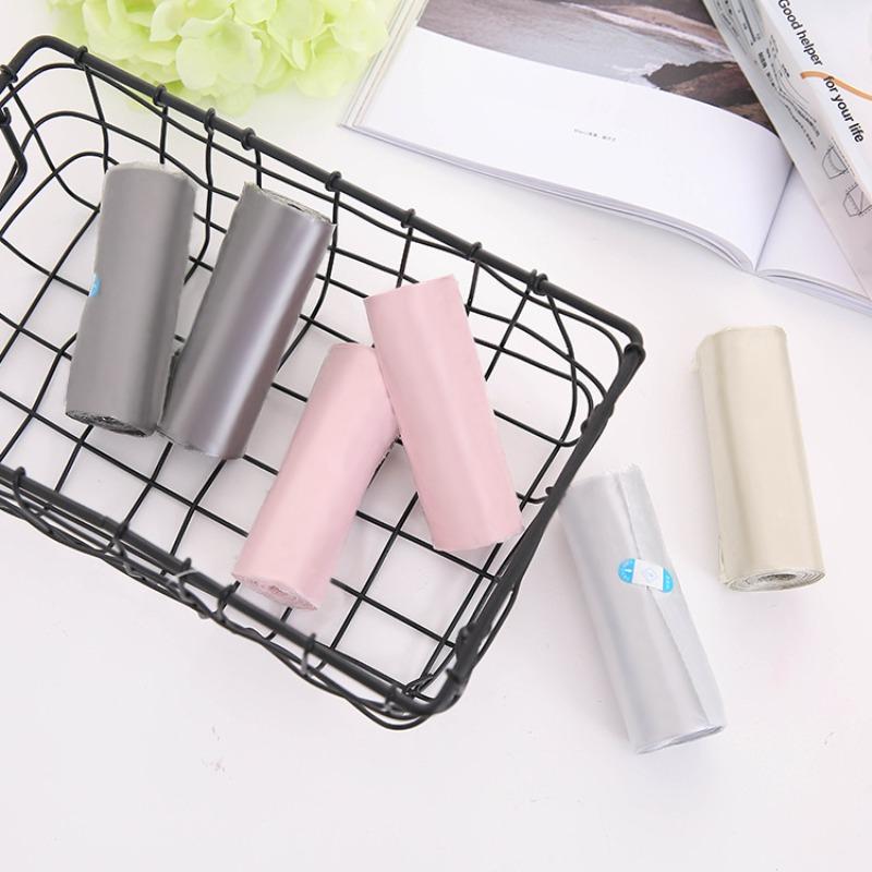 6 рулонов по 120 утолщенных однотонных мешков для мусора, большие бытовые пластиковые пакеты для кухни и ванной комнаты