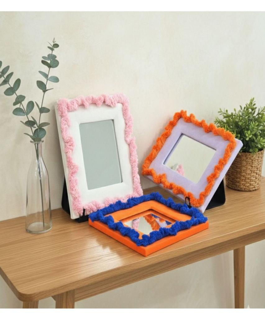 Home Interior Fabric Mirror 3 Colors