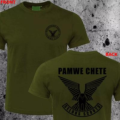 Футболка с логотипом армии Родезии и Зимбабве Selous Scouts Pamwe Chete