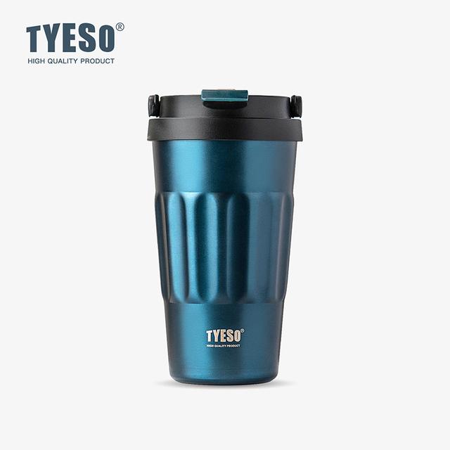 Tyeso Vintage Coffee Mug Portable Steel Insulated Travel Cup Convenient Handheld 304 Stainless Thermos for On-the-Go Use