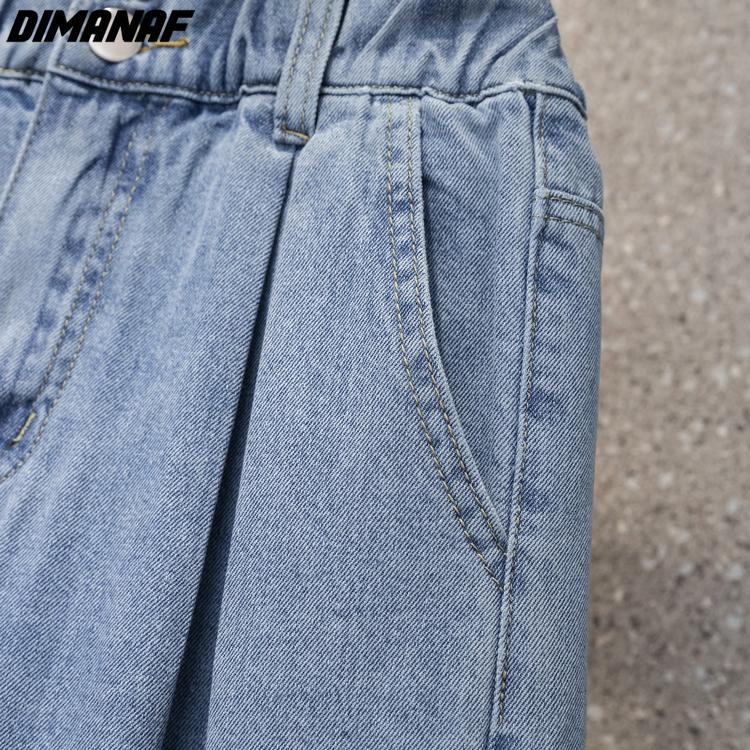 DIMANAF 2022, весенние джинсы, короткие брюки, женские свободные повседневные хлопковые джинсовые брюки оверсайз, женские повседневные женские брюки, шаровары