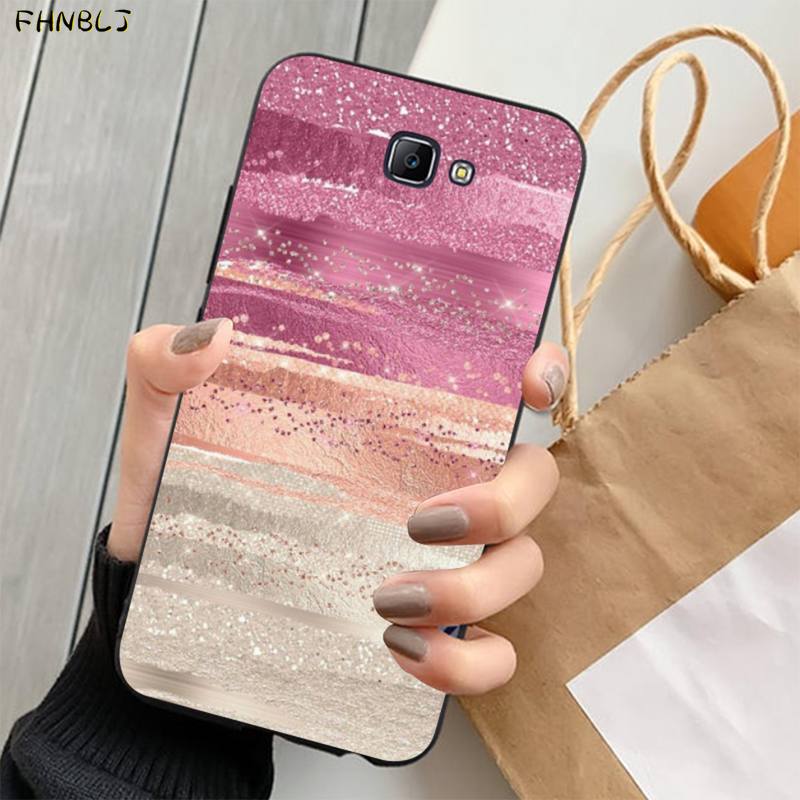 FHNBLJ Gold Pink Glitter Marble Phone Case Cover for Samsung J4 PLUS J7PRO J5 J6 J7 PRIME J7 Neo 2016 2018 J8