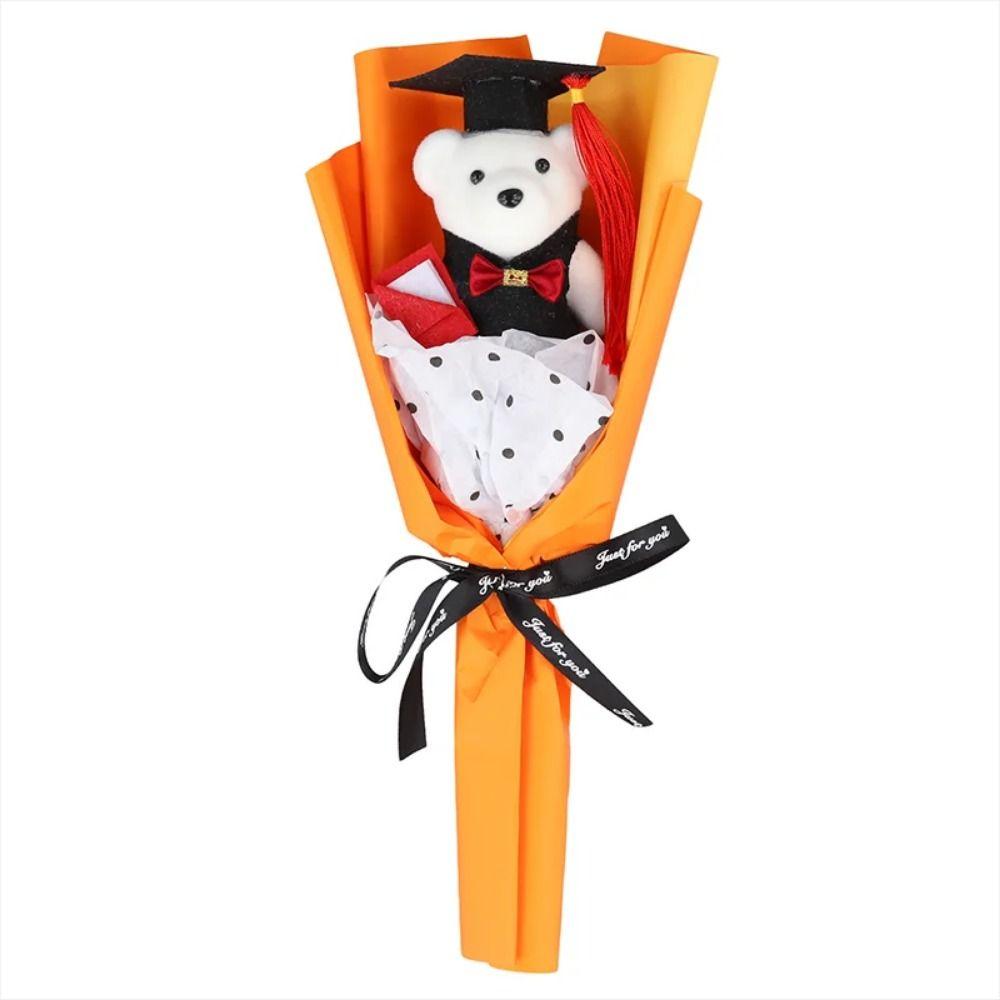 Прекрасный букет из мишек на выпускной Прекрасный мишка Докторский мишка Игрушечный мишка Плюшевый букет из мишек Сезон выпускных