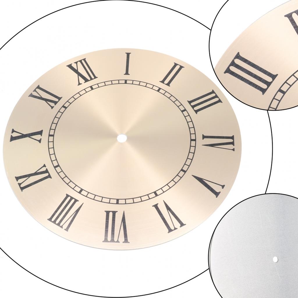 Алюминиевый циферблат часов DIY плоский профиль золотой фон снаружи 243MM