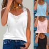 Women's Fashion Vest Summer Plus Size Casual Shirts Lace Sewing Sleeveless Tops