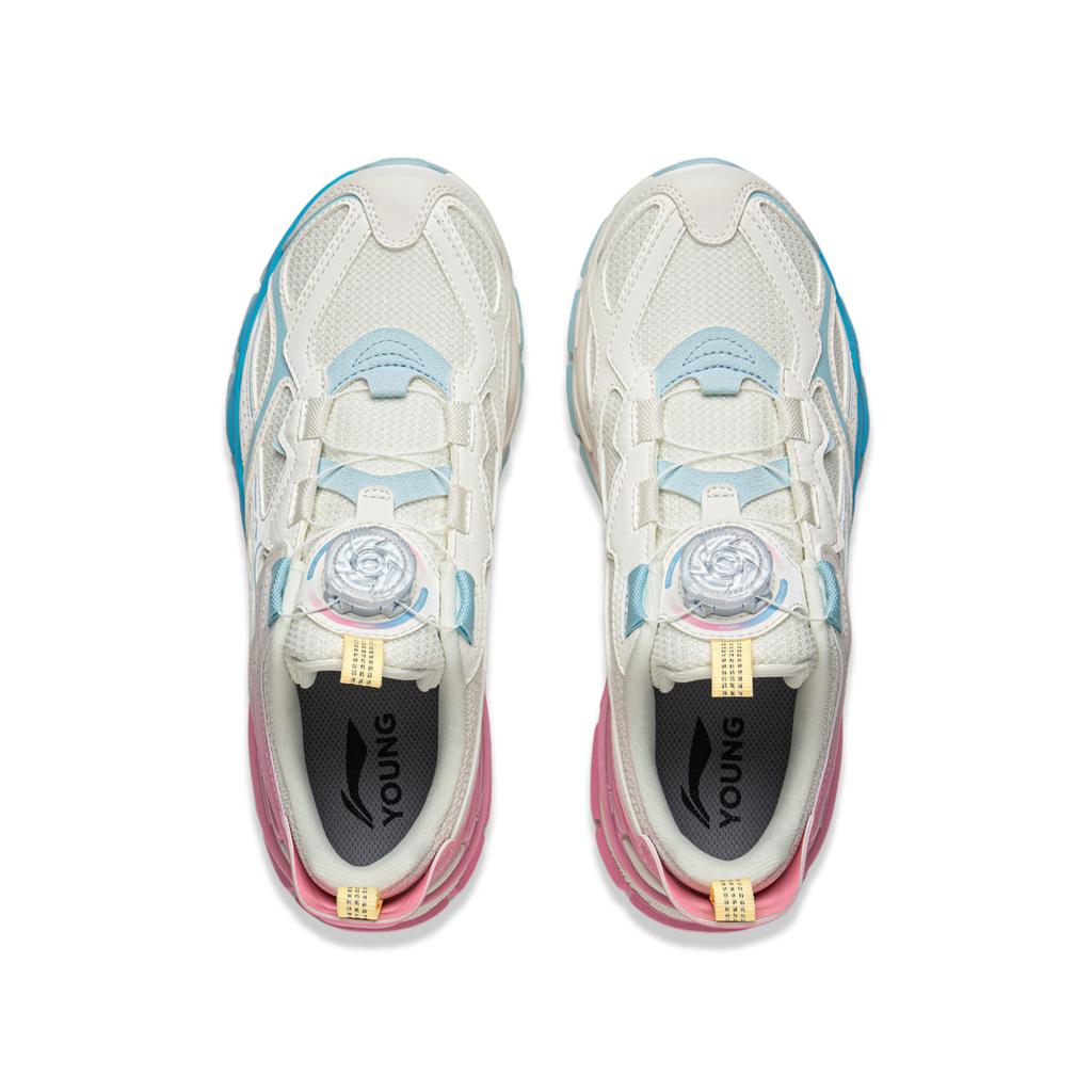 Li Ning Kids Sports Lifestyle Series Fashionable Versatile Comfortable Shock Absorption Rebound Support Casual Shoes Kids Casual Shoes YKCV002-2