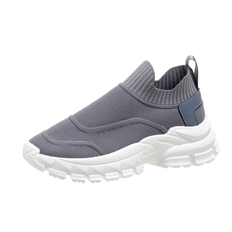 Модные женские сетчатые дышащие плетеные кроссовки Женские легкие кроссовки Платформа Слипоны Женская повседневная обувь для бега Женские кроссовки