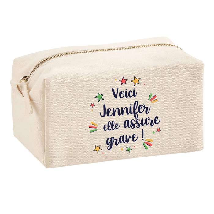 Trousse multifonction Jennifer elle assure grave Cadeau Anniversaire Idée Personnalisé Rentrée | Trousse Scolaire Fournitures Bureau