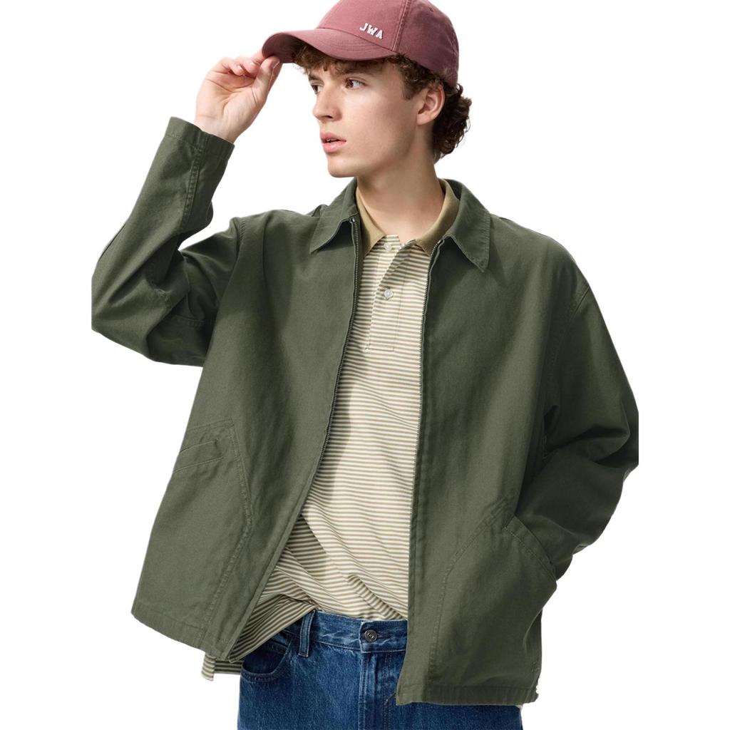 Uniqlo X JW Anderson Коллаборация Весна/Лето 26 Вышитый Логотип Универсальная Рабочая Куртка Унисекс куртки 484249-57