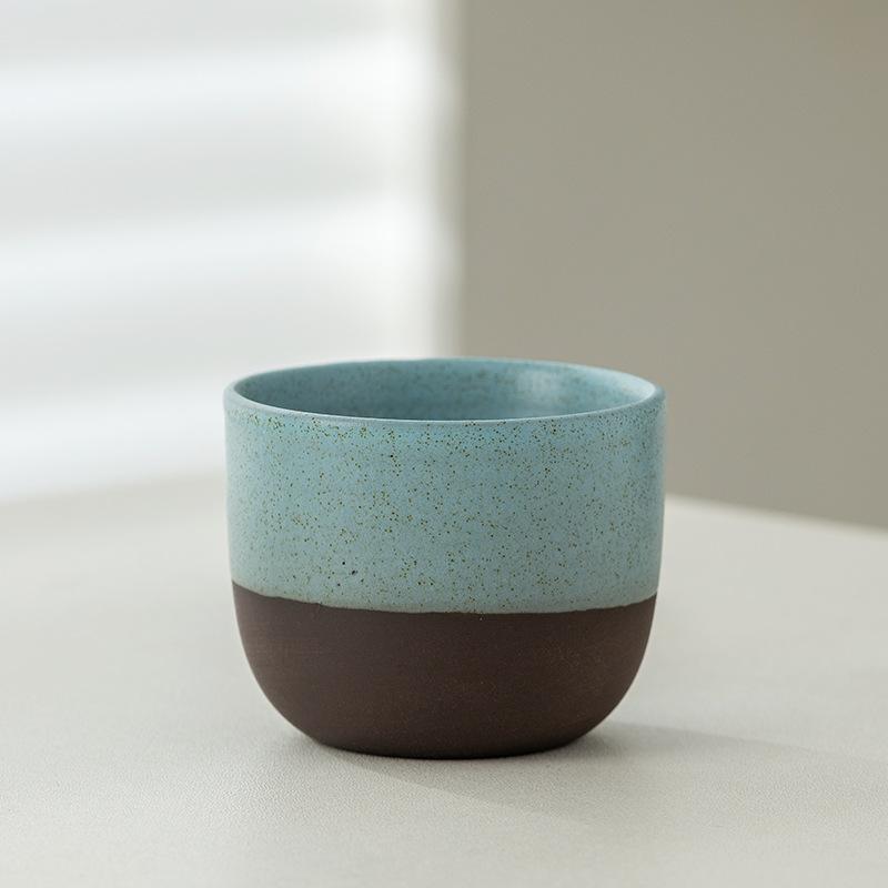 Japanese Ceramic Tea Cup Retro Matte Coarse Pottery Espresso Cups Handmade Coffee Ceramic Mug Drinkware Gift