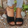 2025 Новые женские босоножки на высоком каблуке с цветочным декором, летняя модная повседневная удобная обувь для женщин