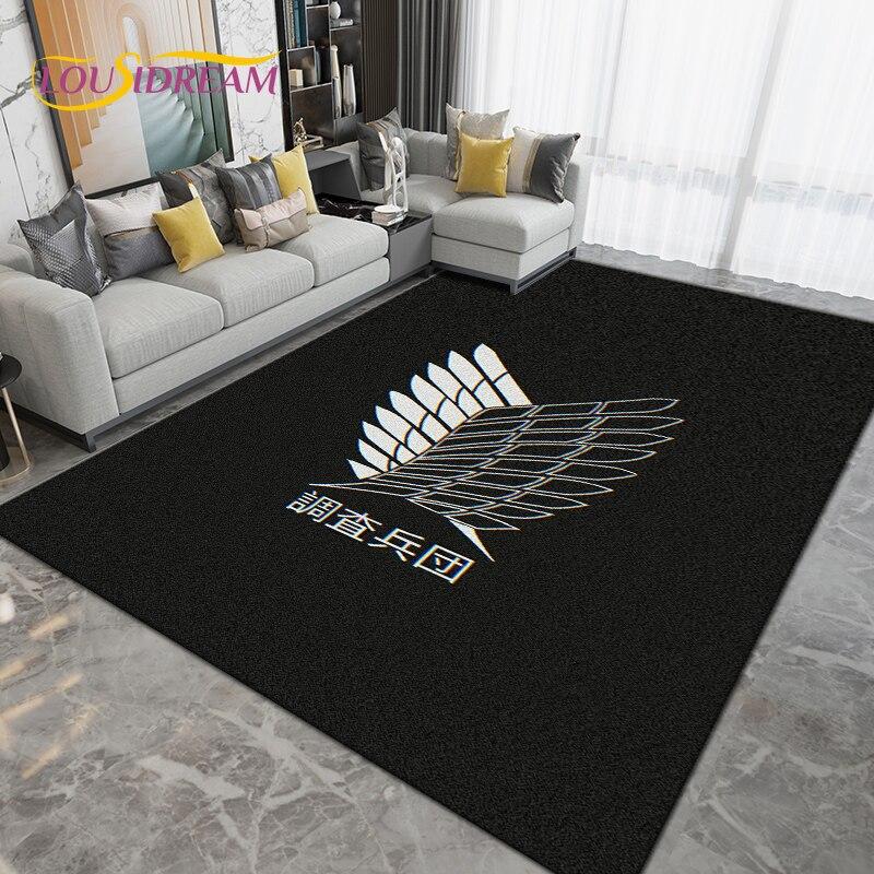 Большой коврик с рисунком аниме «Атака Титанов», коврик для гостиной, спальни, кухонный коврик для ванной комнаты, нескользящий напольный коврик в подарок