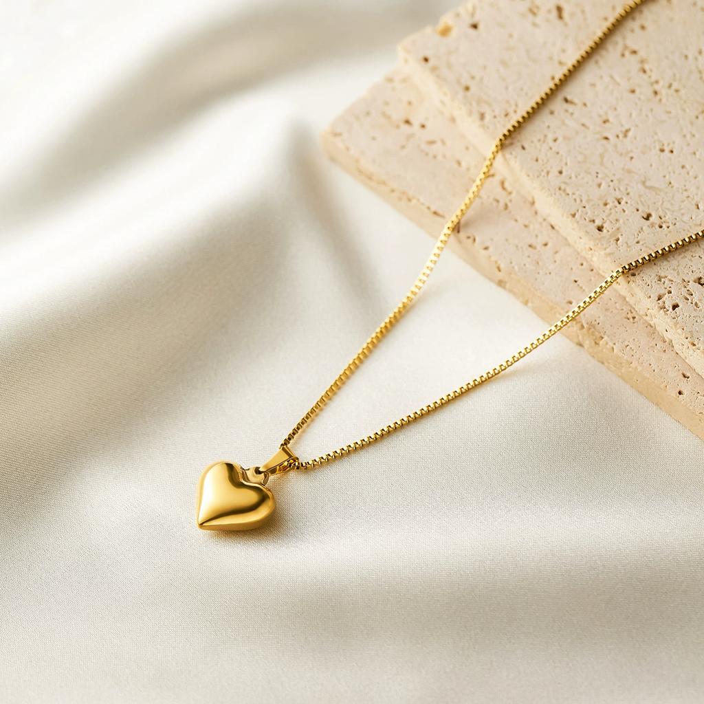 Stainless Steel Necklace Heart Pendant Chainnew High-end Necklace for Women's Zircon Wedding Anniversary Gift