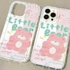 Чехол для телефона с милым медведем для iPhone 15 Pro Max, чехол для iPhone 13 11 12 14 Pro Max 7 8 Plus XR XS X SE, прозрачная силиконовая задняя крышка