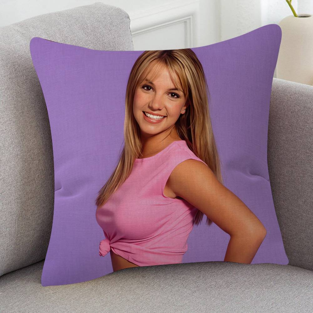 Singer Britney Jean Spears Cartoon Series Square Pillowcase Soft Waist Sofa Cushion Cover Bedroom Room Pillowcase