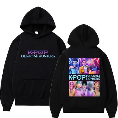 Худи K-Pop Охотники на Демонов Мужское Женское Харадзюку С Длинным Рукавом Свитшот Модный Унисекс С Капюшоном Подростковый Спортивная Одежда Тренды