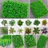 50×50cm Artificial Green Plant Wall - Plastic Vertical Garden, Fake Flower Wall, Synthetic Turf Background