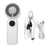 Handheld High Speed Fan Semiconductor Cooling Fan 100 Speed Levels Foldable Neck Fan White