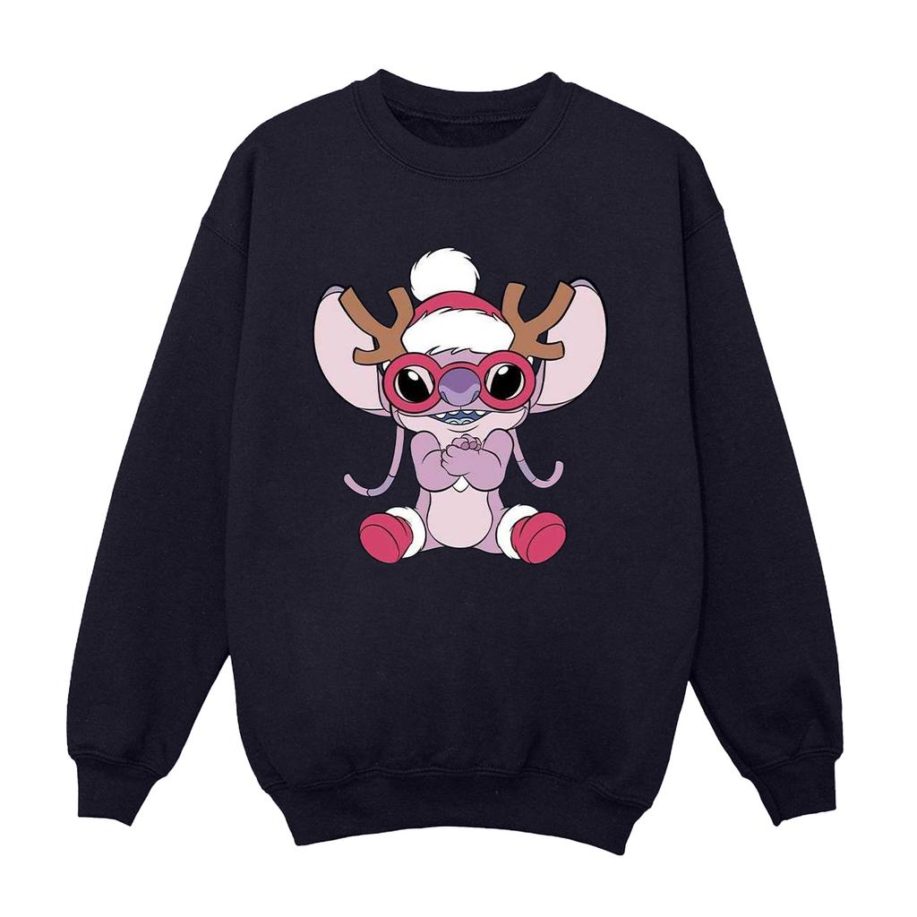 Disney Womens/Ladies Lilo & Stitch Angel Reindeer Sweatshirt