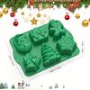 DIY Christmas Silicone Molds Chocolate Candy Baking Molds Set for Mini Cakes Handmade Soap Chocolate Jello Candy and Candles