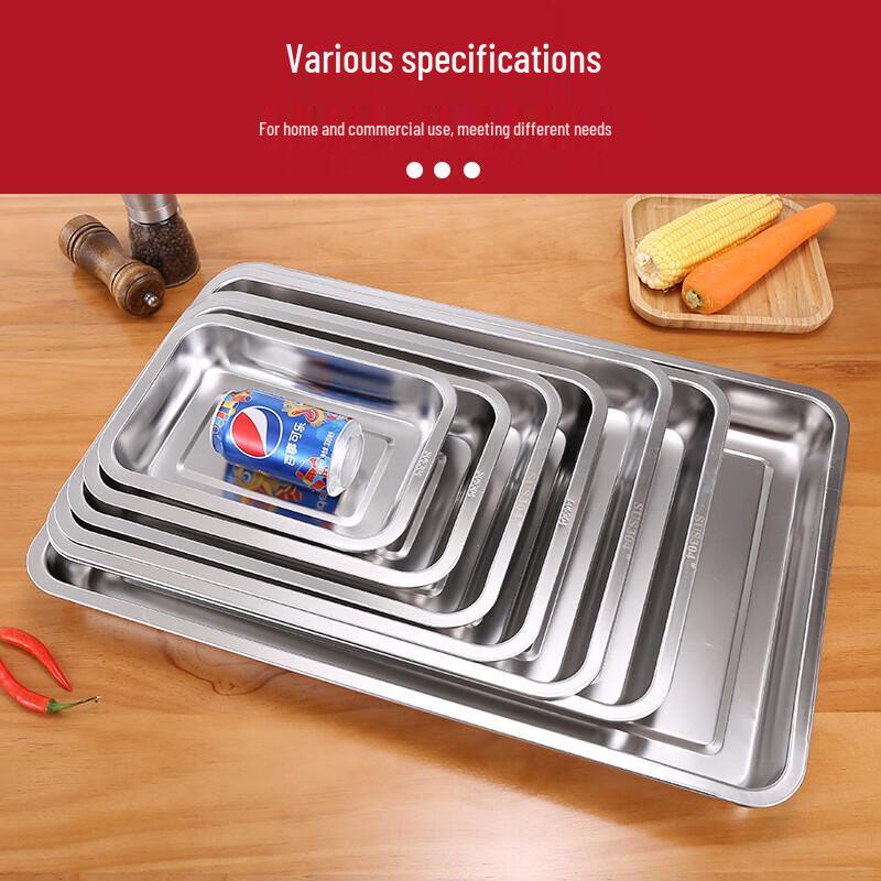 JingJingRS Stainless Steel Rectangular Tray