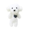 Cute Miniature Teddy Dog Plush Keyring Stuffed Poodle Toy Heart-shaped Puppy
