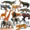 12 Wild Animal Toy Models Simulate Lions Giraffes and Tigers Realistic Christmas Gift Toys and Interesting Home Decorations