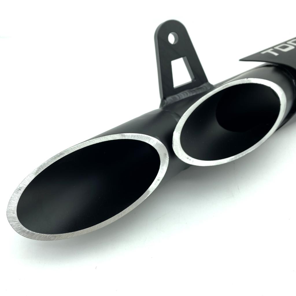 REALZION 51 мм универсальный мотоцикл двойной дымоход уличная выхлопная труба без шнуровки для Yamaha MT09 NMAX RX 570 Z900