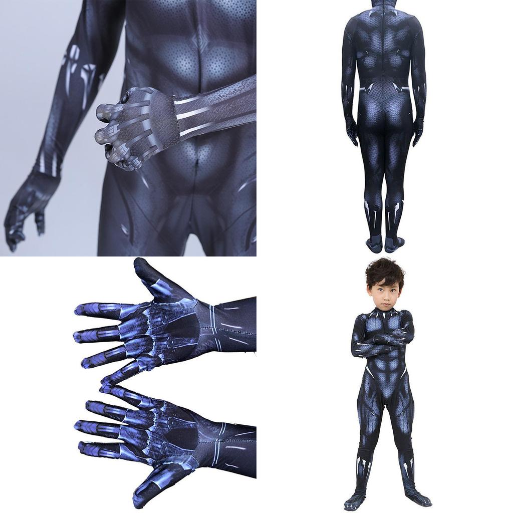 Костюм супергероя Черная Пантера премиум-качества для взрослых и детей