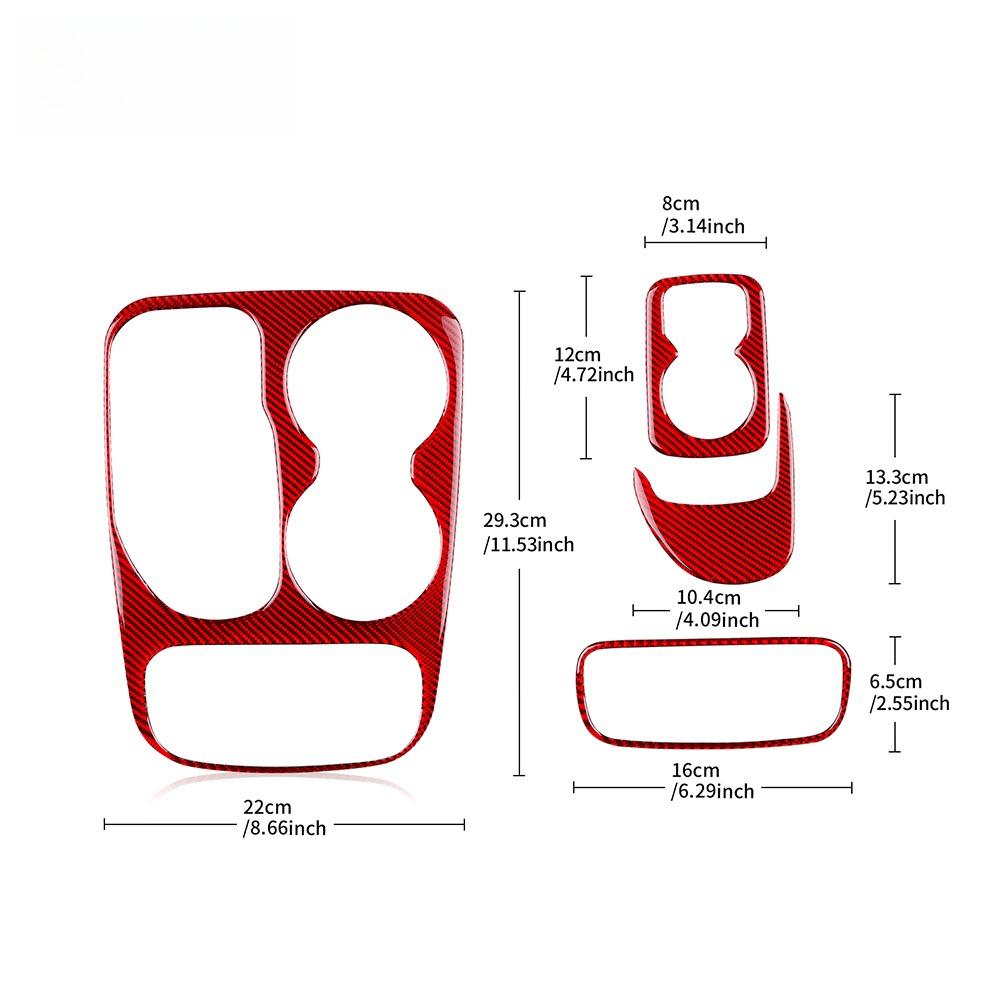 Car Center Console Transmission Console Gear Shift Panel Cover For Dodge Durango 2014-2020 Cup Holder Frame Decorate Accessories
