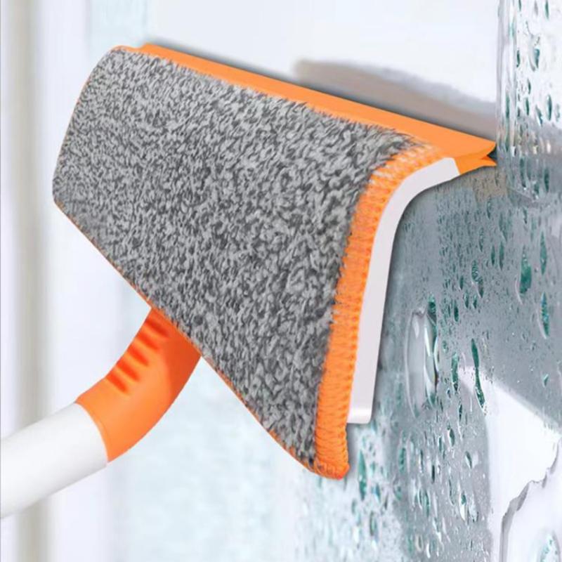 Scalable Window Clean Squeegee Mop Soft Microfiber Wiper Telescopic Glass Brush Multi-function Scraper Cleaning Dust Household Clean