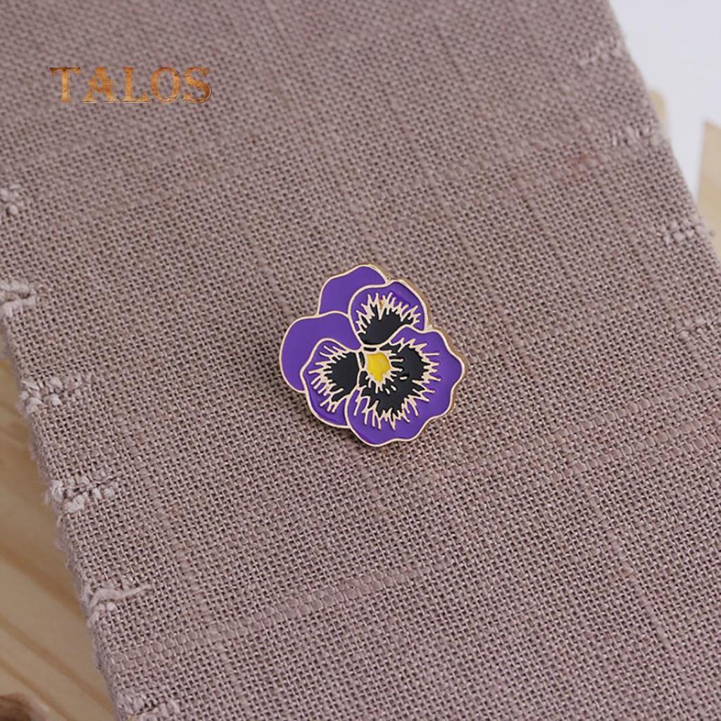 Men Women Enamel Flower Brooch Lapel Pin Denim Hat Suit Badge Jewlery Decor Beauty