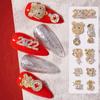 Chinese New Year 3D Nail Art Accessories Jewelry Decorations DIY Tiger Lucky Money Bag Crystal Red Gemstone Rhinestone Beads