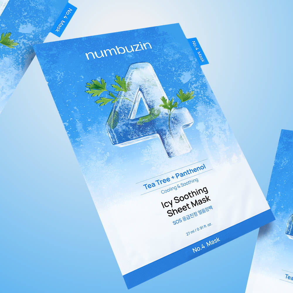 numbuzin No.4 SOS Cooling Soothing Sheet Mask 10 Sheets Korean Calming Hydrating Facial Mask