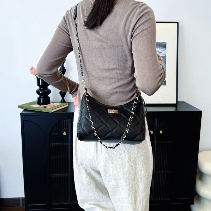 Сумка с текстурой Niche, женская, 2024, новая, с цепочкой из бриллиантов, модная, универсальная, темпераментная, высококачественная, сумка-мессенджер на одно плечо