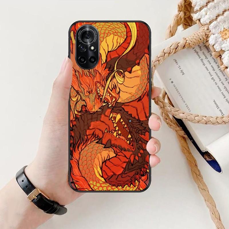 Чехол для телефона Cool Dragon Art для Honor 70 50 20 7S X9 X8 X7 Magic 4 3 Pro, мягкий черный чехол для телефона