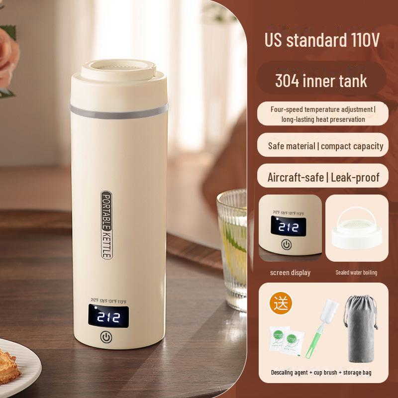 «Портативный электрический чайник 110 В, нержавеющая сталь 316, стандарты США/Великобритании/ЕС»