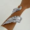 Преувеличенная геометрия металлических листьев Регулируемый открытый браслет для женщин мужчин Уличный хип-хоп панк ювелирное изделие Аксессуар для вечеринки