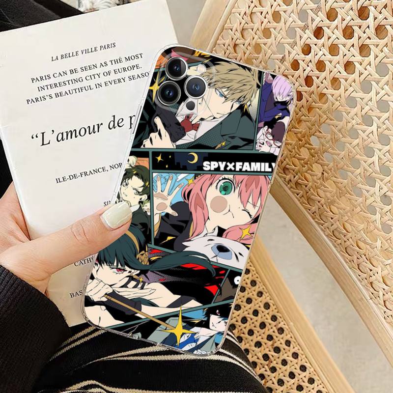 Мягкий силиконовый чехол для телефона SPY×FAMILY для iphone 14 13 12 11 Pro Mini XS MAX 8 7 6 Plus X XS XR