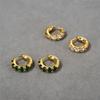 Модный Обязательный Аксессуар для Поездок на Работу, Маленькие Серьги с Микро-Инкрустацией Изумрудным Хрусталем, Серьги-Гвоздики, Ретро Мода, Изысканные Серьги с Характером