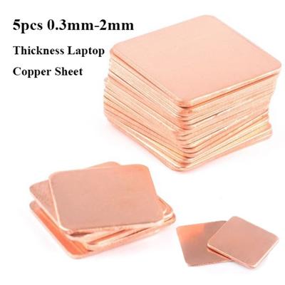 5 шт. Лист из золотой меди толщиной 0,3 мм-2 мм, пластина для ноутбука, прокладка для чипа GPU CPU