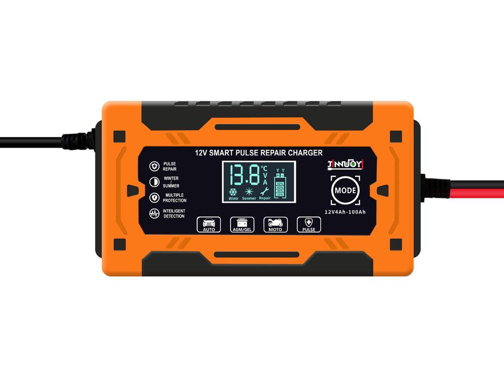 12 В интеллектуальное зарядное устройство для аккумуляторов автомобилей и мотоциклов с функцией импульсного ремонта