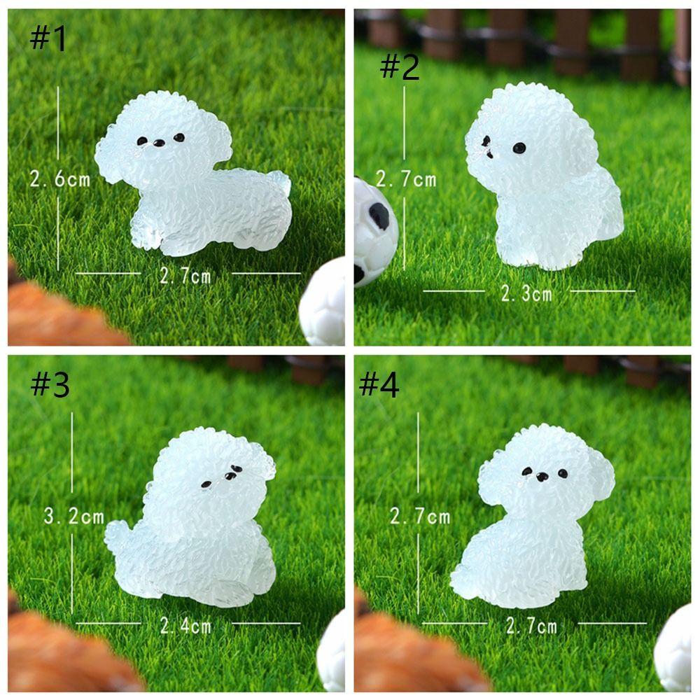 Cartoon Noctilucent Dog Figurines Handmade Micro Landscape Decoration Car Decoration