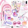 VBACALA Pretend Play Makeup No Makeup Girls Mini Smartphone Body Bag Pretend Christmas Gift Toy, Coloring, Set, Makeup, Dresser, Toy, Key,